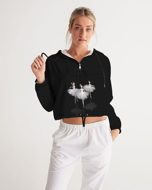 DOLLY ® Ballerina Dolls White Women's Cropped Windbreaker black