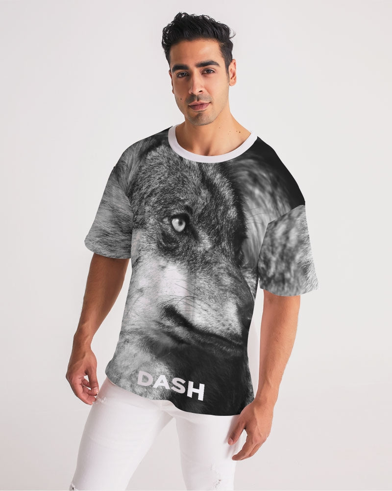 DASH LOBO LOVE Camiseta de peso pesado premium para hombre