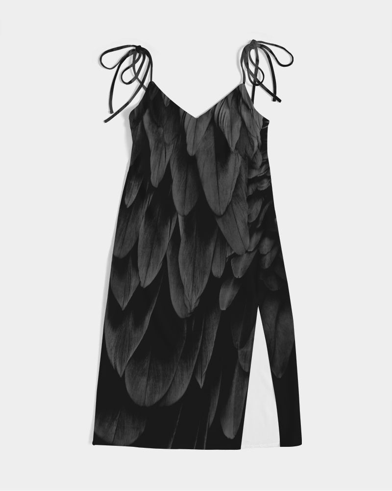 DOLLY SWAN LAKE THE BLACK SWAN Women's Tie Strap Split Dress