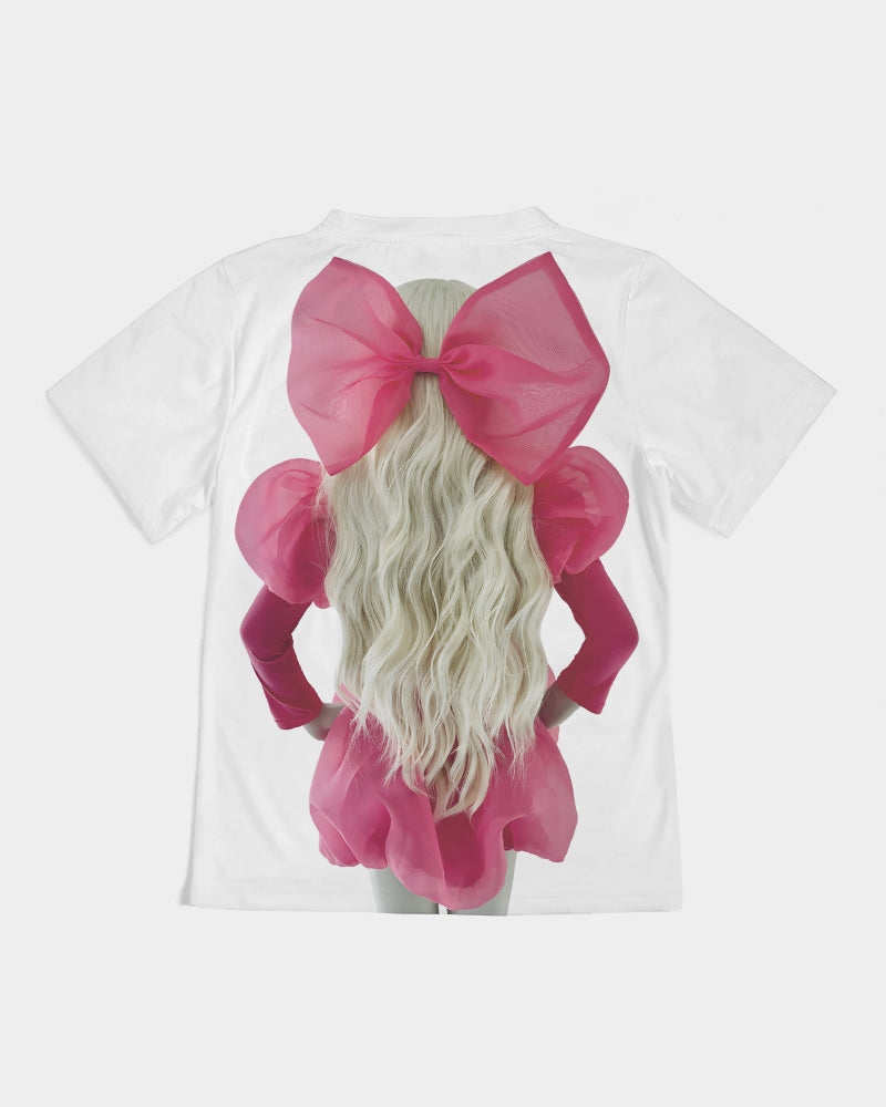 DOLLY WORLD MANNEQUIN BOW BARBIE PINK Kids Tee