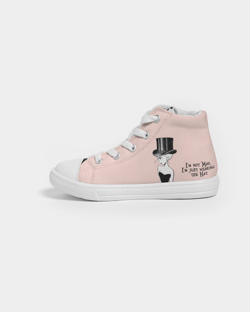 DOLLY IS NOT MAD BALLET PINK LIGHT BLUE Kids Hightop Canvas Shoe
