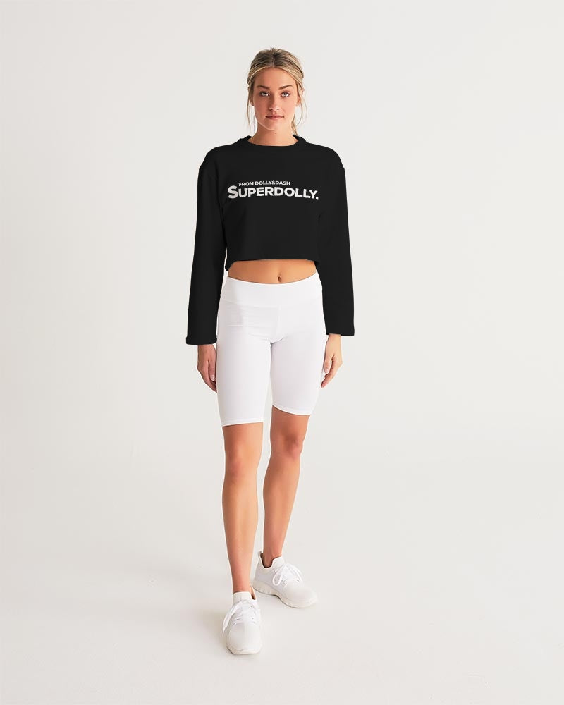 SUPERDOLLY. Sudadera corta de mujer NEGRO
