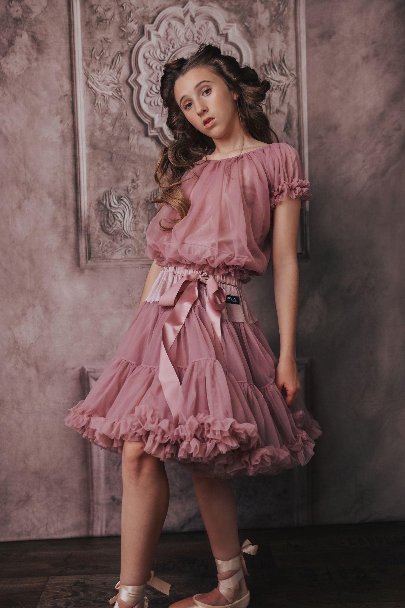 DOLLY by Le Petit Tom ® THUMBELINA pettiskirt mauve