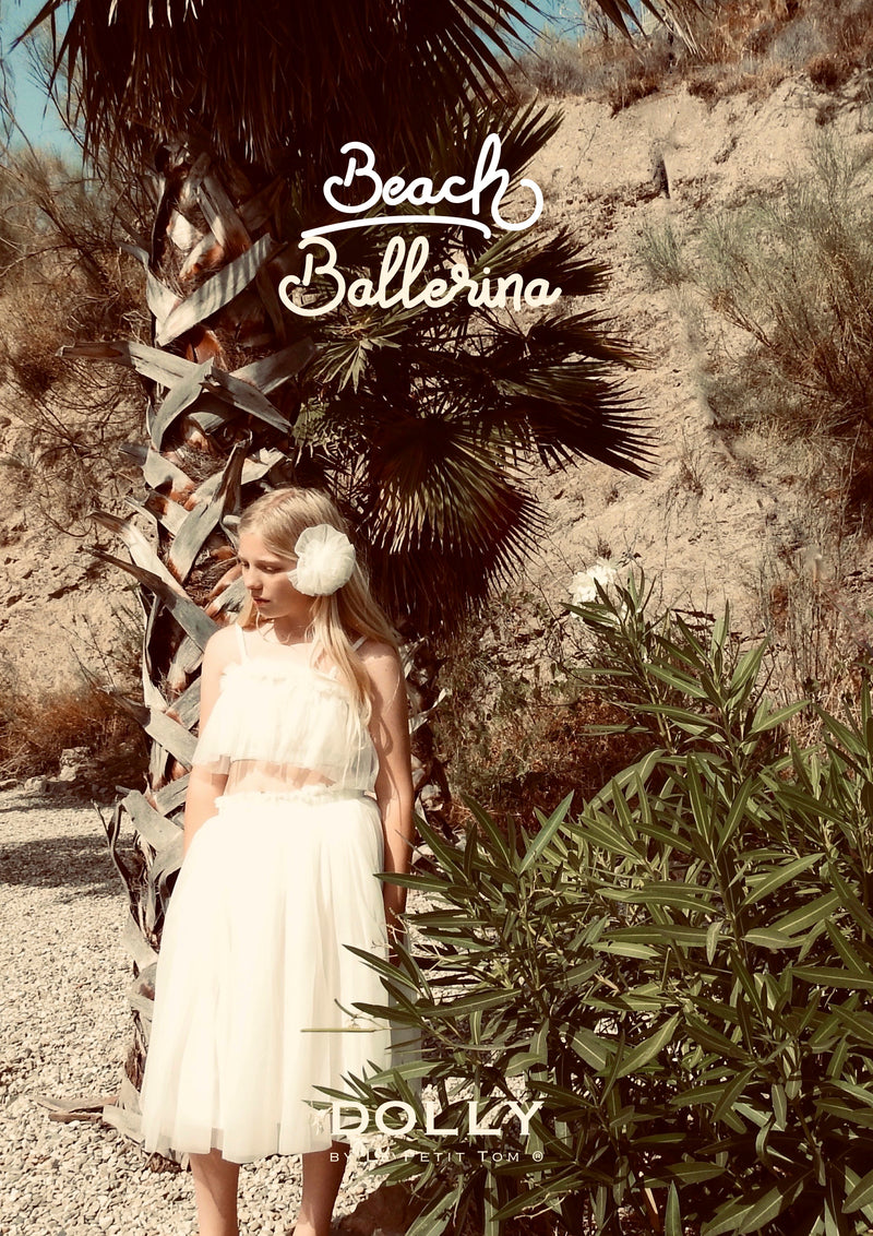 DOLLY 2 WAY TUTU VESTIDO BEACH COVER UP blanco roto