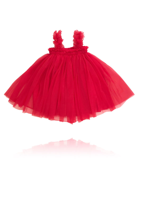 DOLLY 2 WAY TUTU DRESS BEACH COVER UP red