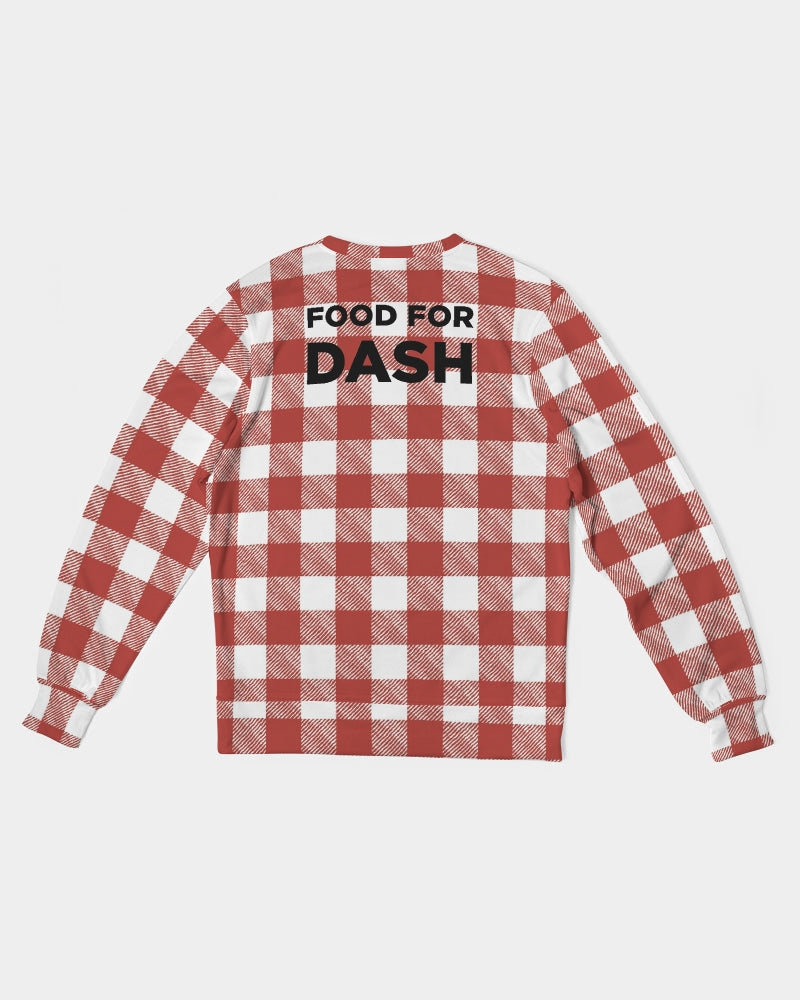 FOOD FOR DASH - Jersey clásico de cuello redondo de rizo francés para hombre