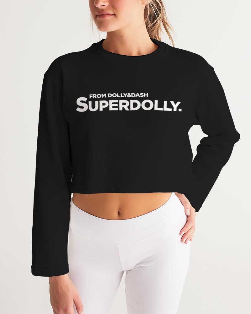 SUPERDOLLY. Sudadera corta de mujer NEGRO