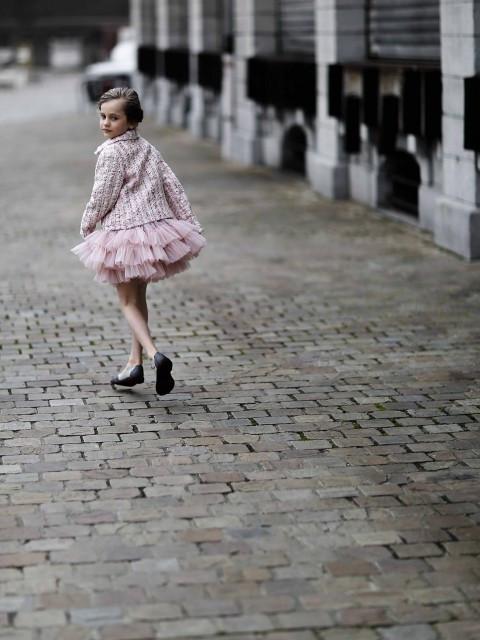 DOLLY by Le Petit Tom ® RUFFLED CHIFFON DANCE DRESS ballet pink - DOLLY by Le Petit Tom ®