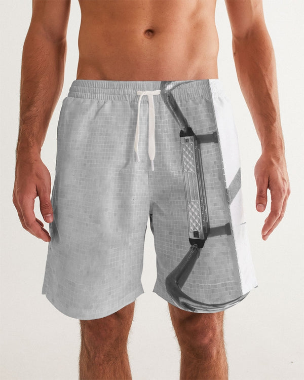 DASH DIVE black & white Men's Swim Trunk