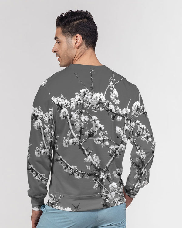 DASH GOGH REAL black & white Men's Classic French Terry Crewneck Pullover