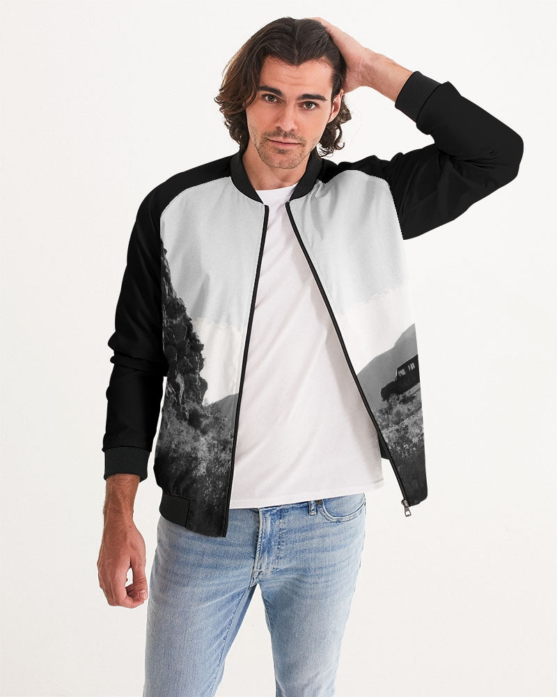 DASHVENTURE chaqueta bomber de hombre en blanco y negro