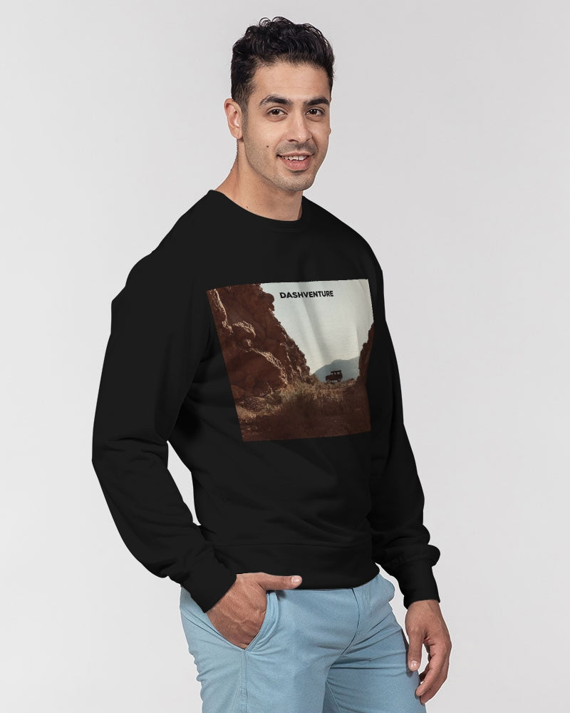 DASHVENTURE Men's Classic French Terry Crewneck Pullover