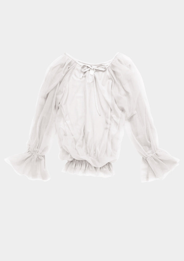 [ OUTLET!] DOLLY by Le Petit Tom ® TOP FAIRY MANGA LARGA blanco roto