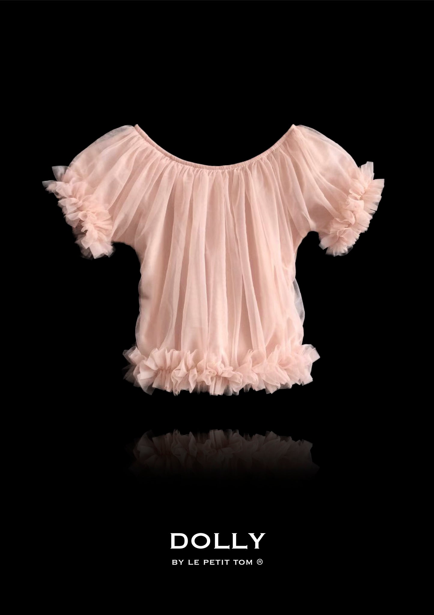 DOLLY by Le Petit Tom ® FRILLY PRINCESS TOP ballet pink