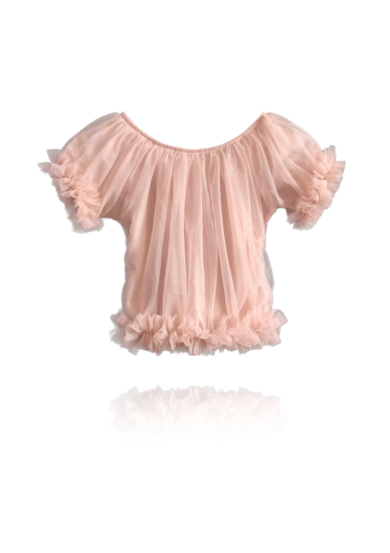 DOLLY by Le Petit Tom ® FRILLY PRINCESS TOP ballet pink