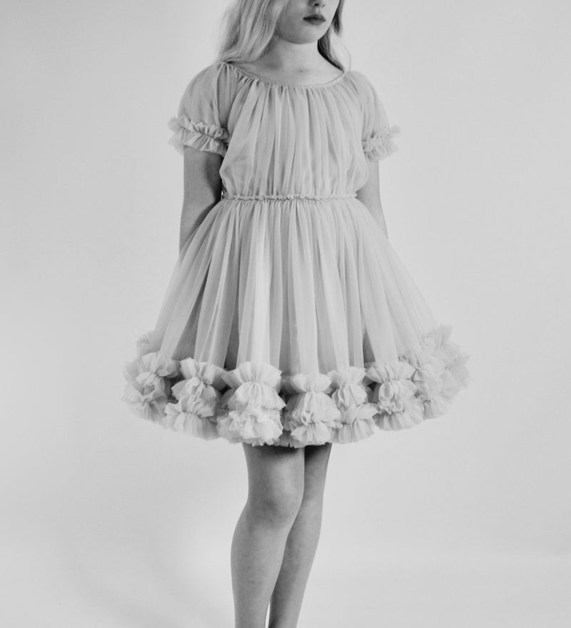 DOLLY by Le Petit Tom ® FRILLY DRESS mauve - DOLLY by Le Petit Tom ®