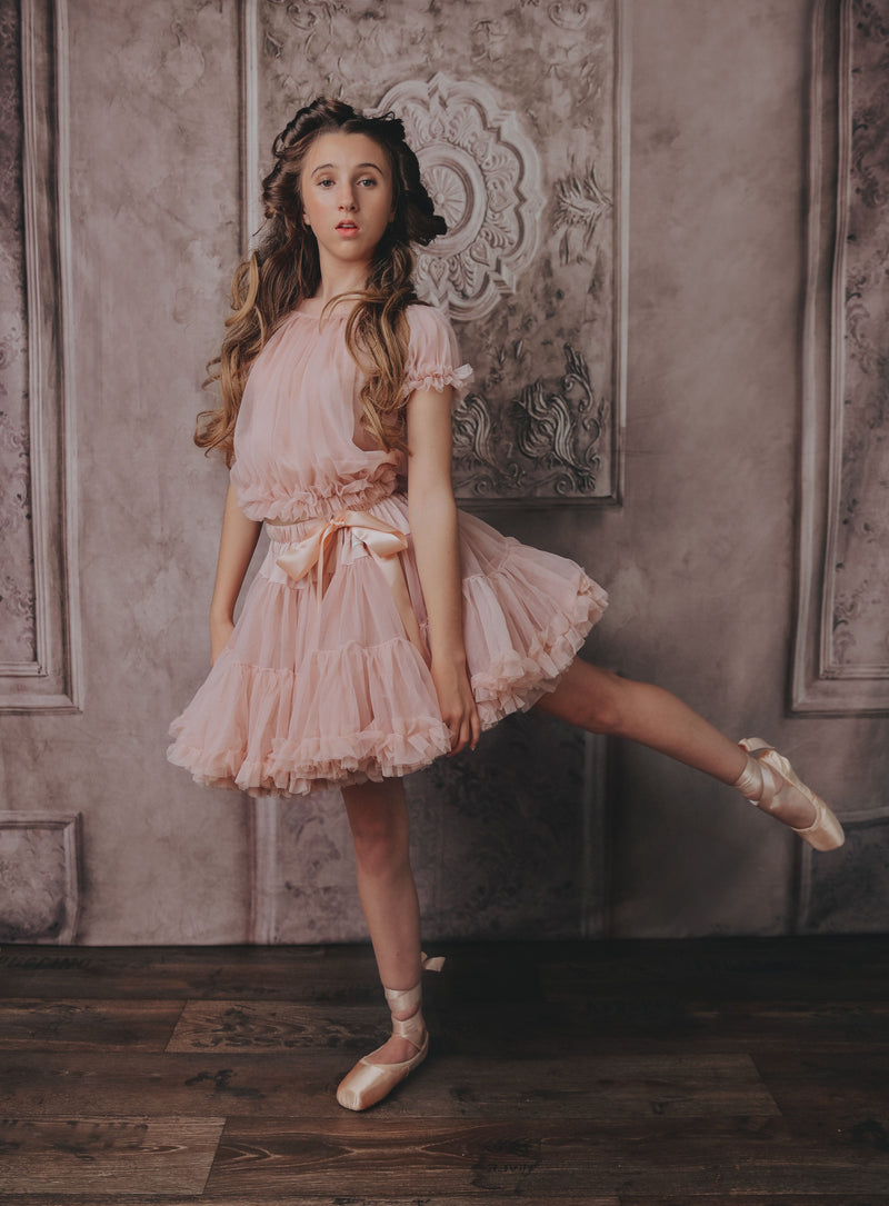 DOLLY by Le Petit Tom ® TOP CON VOLANTES PRINCESA ballet rosa