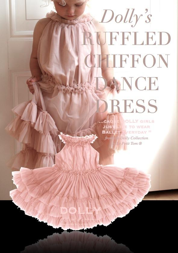 DOLLY by Le Petit Tom ® RUFFLED CHIFFON DANCE DRESS ballet pink - DOLLY by Le Petit Tom ®