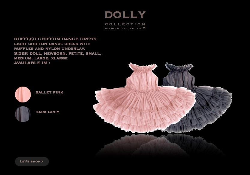 DOLLY by Le Petit Tom ® RUFFLED CHIFFON DANCE DRESS ballet pink - DOLLY by Le Petit Tom ®