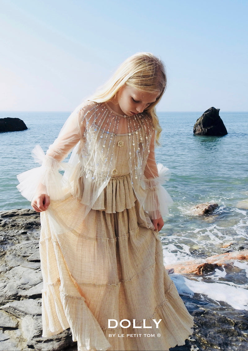[OUTLET] DOLLY by Le Petit Tom ® JEWELER'S CRYSTALS 'shining' silver cape
