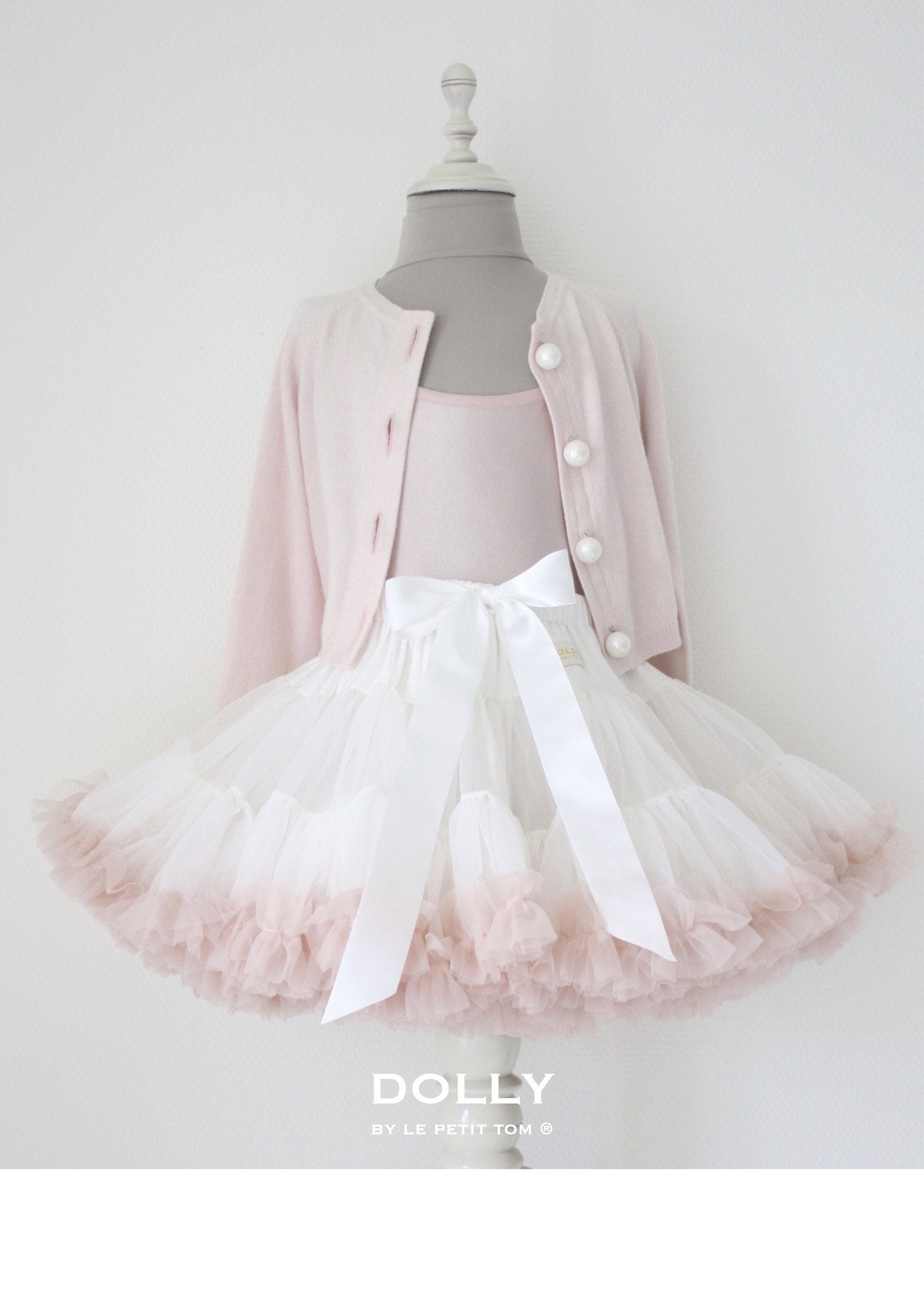 DOLLY by Le Petit Tom ® SWEET QUEEN pettiskirt off-white ballet pink - DOLLY by Le Petit Tom ®