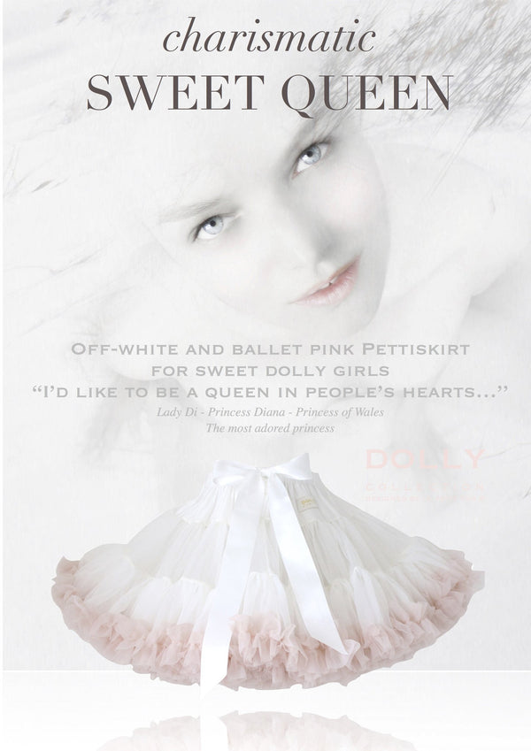 DOLLY by Le Petit Tom ® SWEET QUEEN pettiskirt off-white ballet pink - DOLLY by Le Petit Tom ®