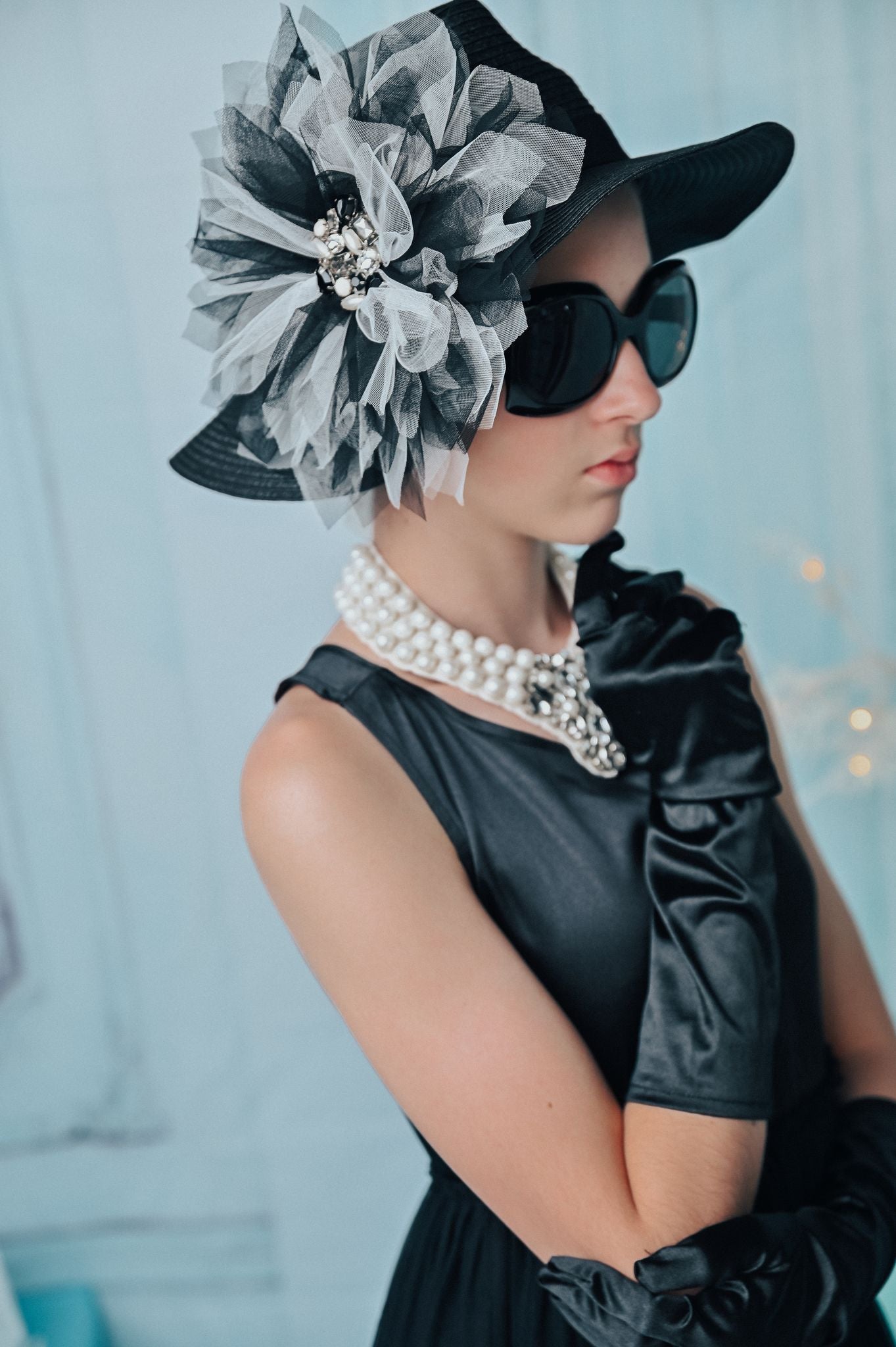 SOMBRERO DOLLY GOLIGHTLY FEDORA negro o blanco